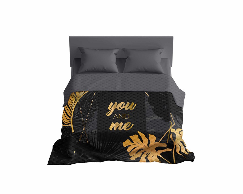 Narzuta dekoracyjna 200x220 czarna szara złota you and me K 103 Holland 14 - obrazek 6