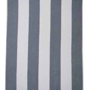 Ręcznik plażowy 100x160 Neon 7954/7 szary szerokie pasy 380 g/m2 Zwoltex