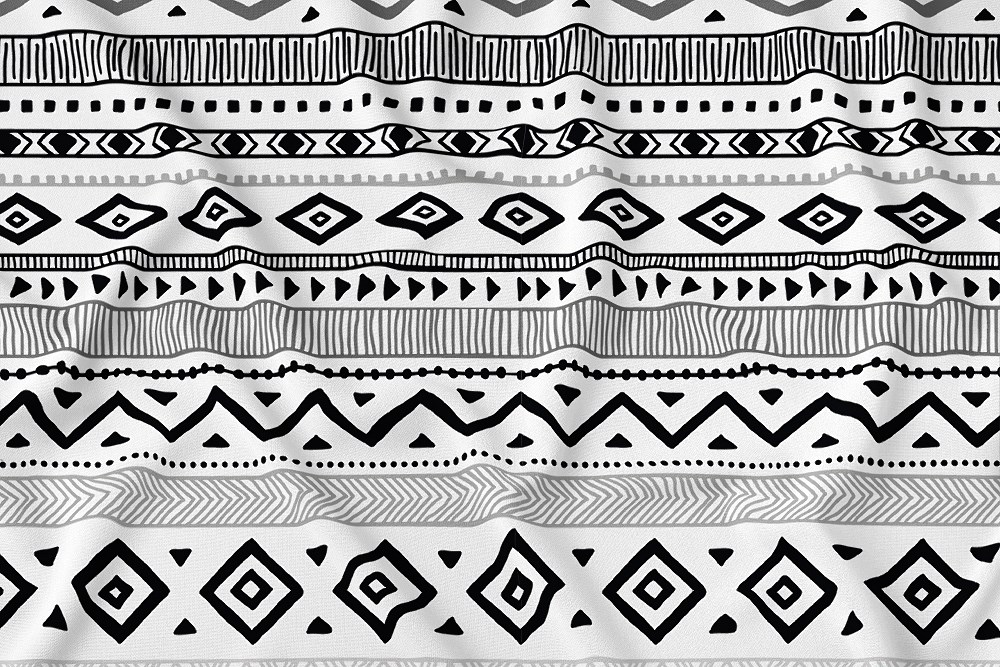Obrus na stół 140x240 biały czarny geometryczny 4276 A Panama 17 - obrazek 4