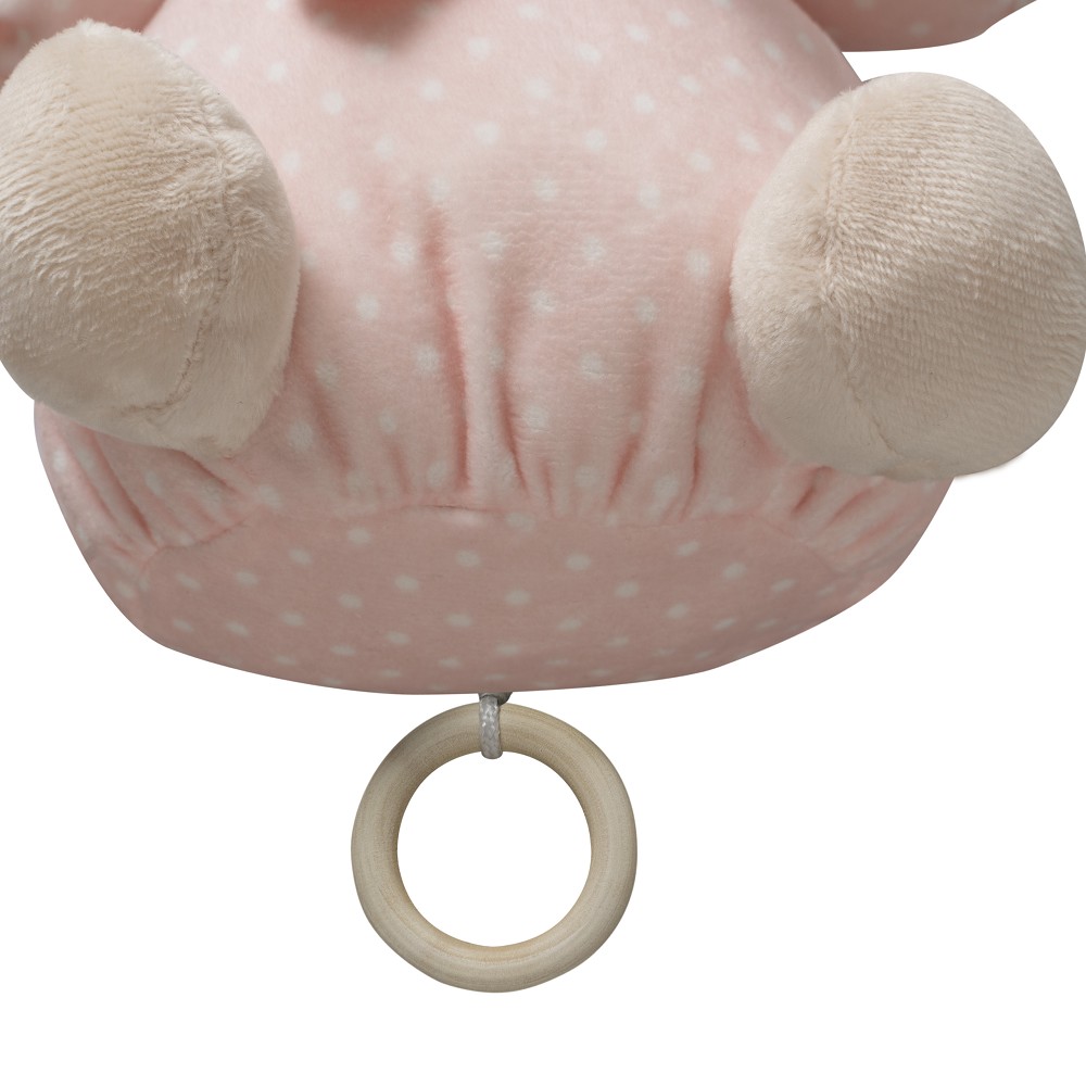 Pluszowa zabawka muzyczna z delikatną kołysanką Miś różowy 20 cm - obrazek 2