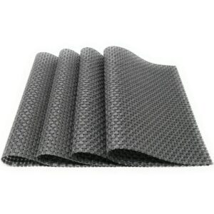 Podkładka na stół 30x45 Romano grafitowa dekoracyjna pod talerze dwustronna wodoodporna