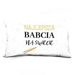 Poduszka bawełniana 30x50 biała Najlepsza Babcia