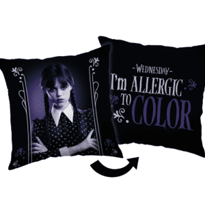 Poduszka dekoracyjna 40x40 Wednesday Color czarna fioletowa JF24