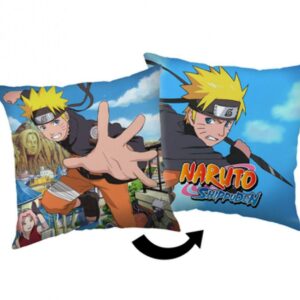 Poduszka dziecięca 40x40 Naruto 02 niebieska JF24