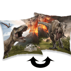 Poduszka dziecięca 40x40 Park Jurajski dinozaury wulkany 7318 Jurassic Word Volcano