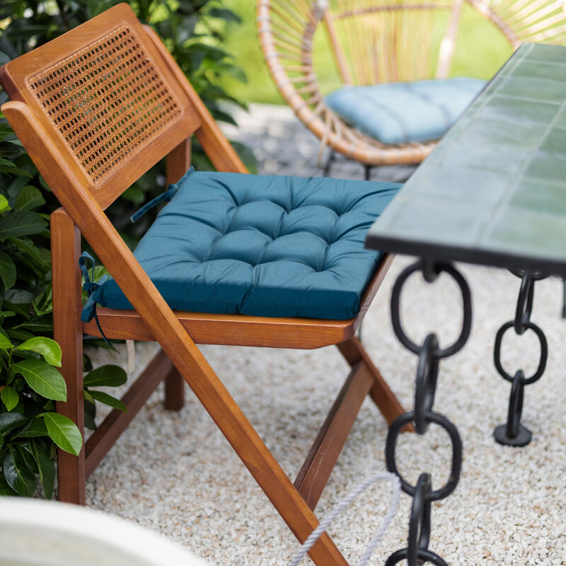 Poduszka siedzisko 40x40x5 Garden granatowa ogrodowa wodoodporna Eurofirany - obrazek 3