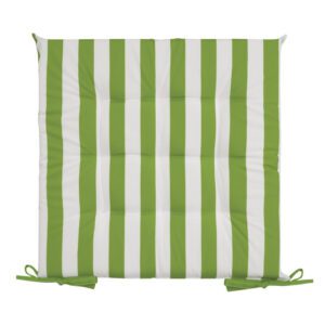 Poduszka siedzisko 40x40x5 Garden zielona pasy ogrodowa wodoodporna Eurofirany