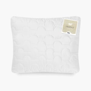 Poduszka wełniana 50x60 biała pikowna bez zamka 550 g Merino