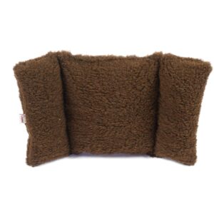 Poduszka oparcie na fotel wełniana merynos 65x40 Carla brązowa Wyroby rehabilitacyjne i rozgrzewające
