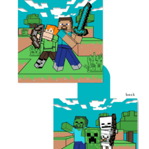 Poncho dla dzieci 50x110 Minecraft ręcznik z kapturem dziecięcy