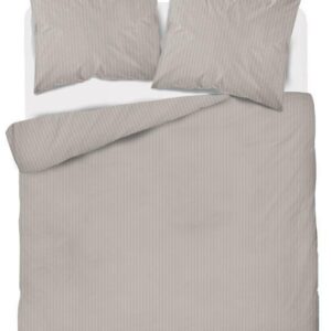 Pościel adamaszkowa 160x200 beżowa jednobarwna paski 1 cm Pure