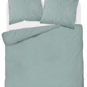 Pościel adamaszkowa 160x200 miętowa jednobarwna paski 1 cm Pure