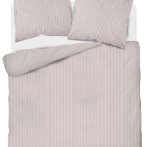 Pościel adamaszkowa 160x200 pudrowa różowa jednobarwna paski 1 cm Pure