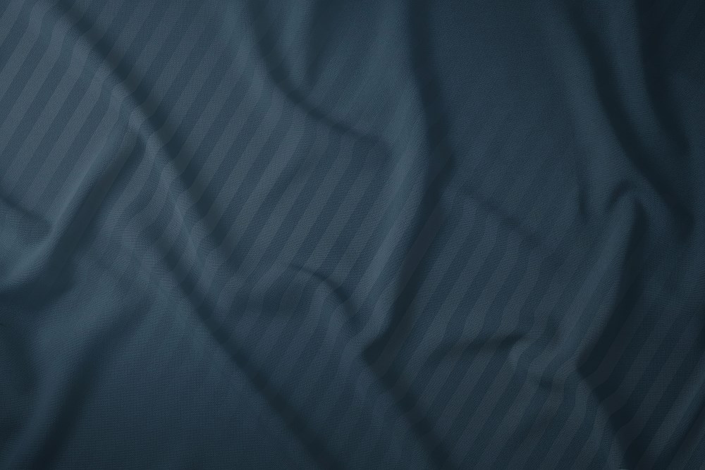 Pościel adamaszkowa 180x200 denim granatowa jednobarwna paski 1 cm Pure - obrazek 3