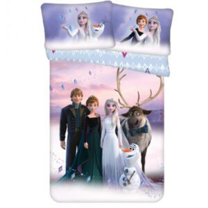 Pościel bawełniana 100x135 Frozen Kraina Lodu Anna Elsa do łóżeczka poszewka 40x60