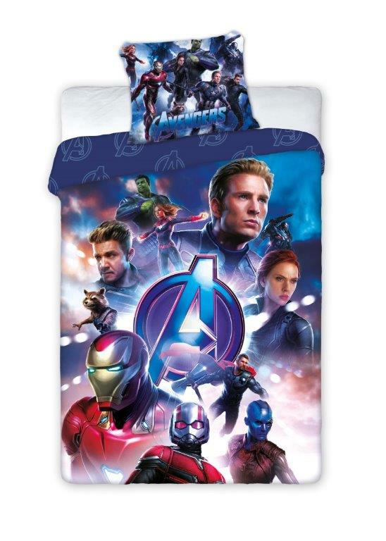 Pościel bawełniana 140x200 Avengers Kapitan Ameryka Iron Man Hulk Bruce Banner Thor poszewka 70x90