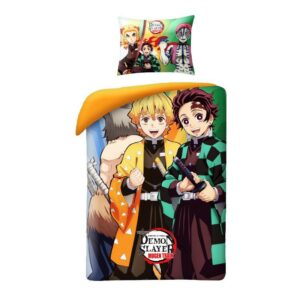 Pościel bawełniana 140x200 Damon Slayer poszewka 70x90  Halantex