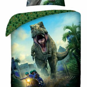 Pościel bawełniana 140x200 Jurassic World poszewka 70x90 Kids Halantex