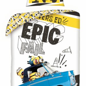 Pościel bawełniana 140x200 Minionki poszewka 70x90 Kids Halantex