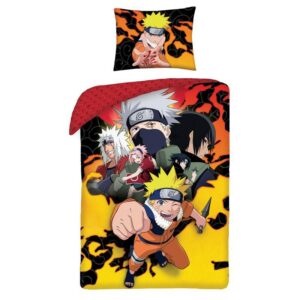 Pościel bawełniana 140x200 Naruto dziecięca z poszewką 70x90 Kids
