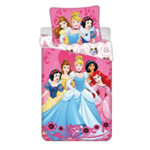 Pościel bawełniana 140x200 Princess Księżniczki różowa poszewka 70x90