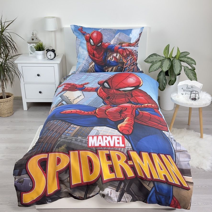 Pościel bawełniana 140x200 Spiderman Człowiek Pająk poszewka 70x90 Kids - obrazek 2
