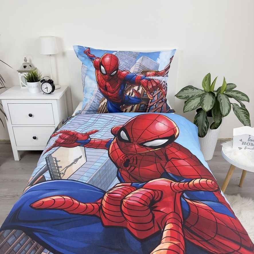 Pościel bawełniana 140x200 Spiderman Człowiek Pająk poszewka 70x90 Kids - obrazek 3
