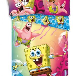 Pościel bawełniana 140x200 Sponge Bob Kanciastoporty Patryk Rozgwiazda gąbka SpongeBob
