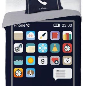 Pościel bawełniana 140x200 Telefon Smartfon młodzieżowa