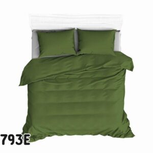 Pościel bawełniana 160x200 1793E zielona butelkowa 71 jednobarwna