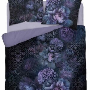 Pościel bawełniana 160x200 fioletowa kwiaty 4860 A Holland 73