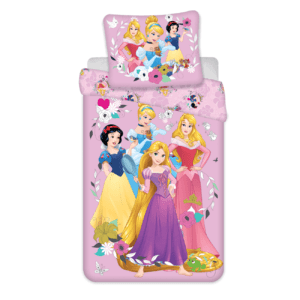 Pościel bawełniana 160x200 Ksieżniczki Princess różowa