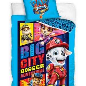 Pościel bawełniana 160x200 Psi Patrol pieski turkusowa poszewka 70x80