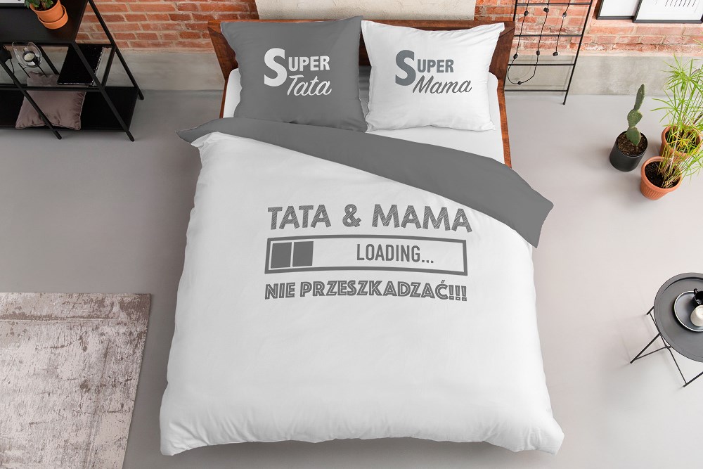 Pościel bawełniana 160x200 tata &mama nie przeszkadzać Holland 35 - obrazek 8