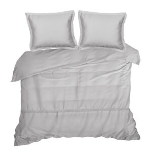 Pościel satynowa 220x200 Retro 6 szary jasny Eurofirany