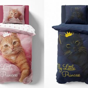 Pościel świecąca w ciemności 140x200 kot 4232 A bawełniana Fluo 09