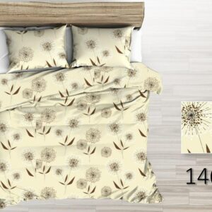 Pościel z kory 160x200 Dmuchawce ecri guziki 100% bawełna gruba polska