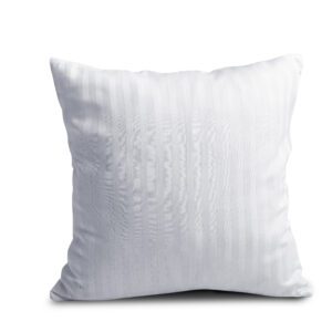 Poszewka adamaszkowa 40x40 biała 01 jednobarwna paski 1cm Matex