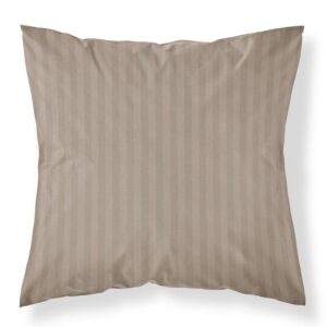 Poszewka adamaszkowa 40x40 taupe beżowa ciemna jednobarwna paski 1 cm Pure