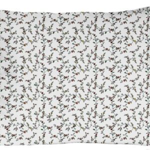 Poszewka bawełniana 40x40 1682E biała kwiatuszki żółte czerwone 1126N