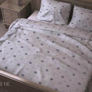 Poszewka bawełniana 40x40 361E biała bordiura niebieska