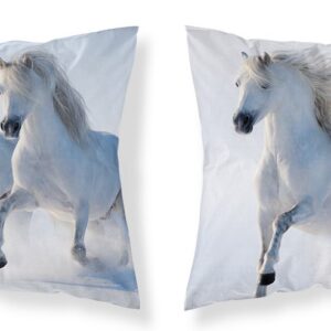 Poszewka dziecięca 40x40 konie białe MF 10 Kids 114