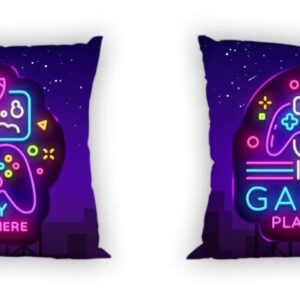 Poszewka bawełniana 40x40 Neon fioletowa młodzieżowa dwustronna Faro
