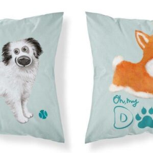 Poszewka bawełniana 40x40 Psy pieski miętowa dwustronna PSBA 22 B Mayamoo 26