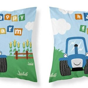 Poszewka bawełniana 40x40 Traktor niebieska zielona PSBA 40 A Mayamoo 26