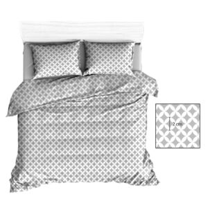 Poszewka bawełniana 40x60 R141 szara maroko białe 208N