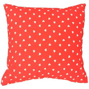 Poszewka bawełniana 50x60 R126 czerwona serca serduszka białe 315D
