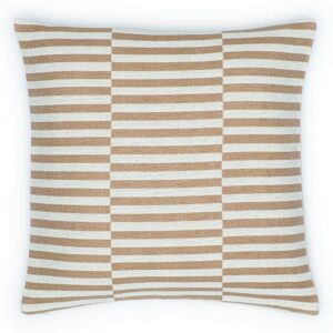 Poszewka bawełnina akrylowa 50x50 2156-2 Plażowe paseczki beżowa RAW