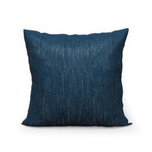 Poszewka dekoracyjna 40x40 granatowa ze srebrną nicią