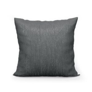 Poszewka dekoracyjna 40x40 szara ciemna ze srebrną nicią